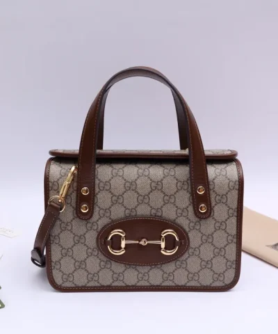 GUCCI HORSEBIT 1955 MINI CANVAS TOTE IN NEUTRALS - designer handbag clone