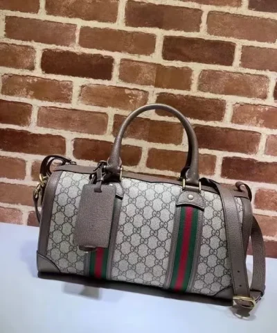 Replica Gucci Small Ophidia GG Web Duffle Bag