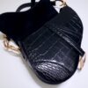 Replica Dior Saddle Bag Crocodile Black - high-end replica designer purse