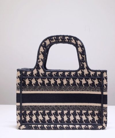Replica Dior Tote Book Mini Houndstooth - high-quality designer bag dupe