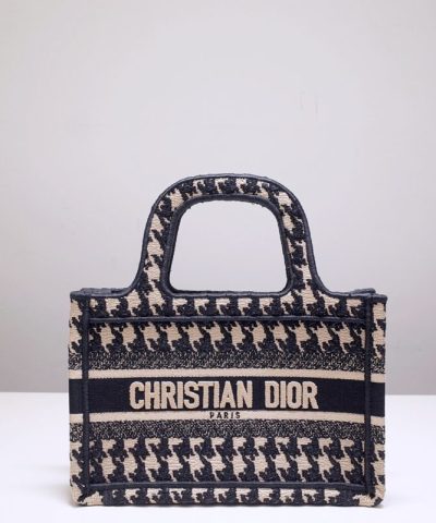 Replica Dior Tote Book Mini Houndstooth