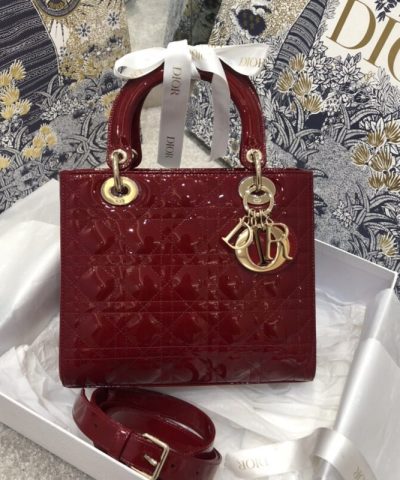 Replica Lady Dior Large Red Patent