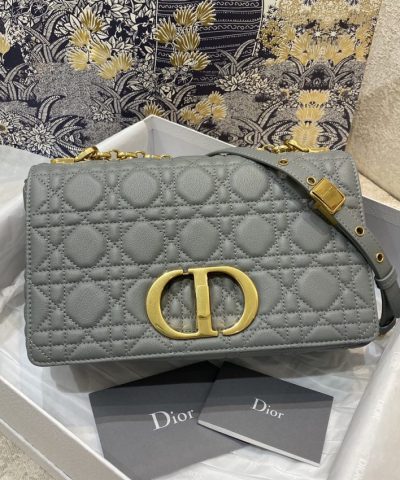 Replica Dior Caro Bag Grey - high-end replica designer purse