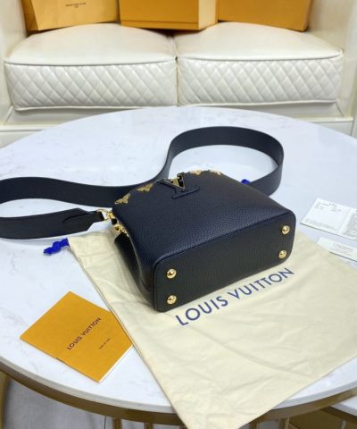 Replica Loius Vuitton Capucines Small Black - affordable luxury replica bag