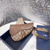 Replica Dior Saddle Bag Brown Triangle - affordable luxury replica bag