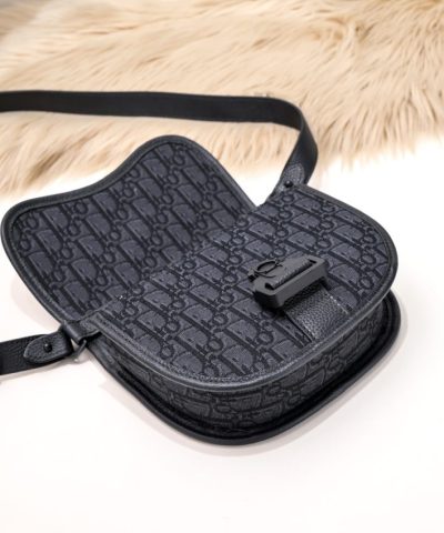 Replica Dior Mini Gallop Bag With Strap Black Canvas