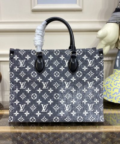 Replica LV Onthego Black Denim - premium superclone handbag