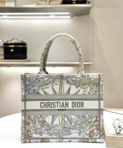 Replica Dior Tote Book Grey Lucky Star