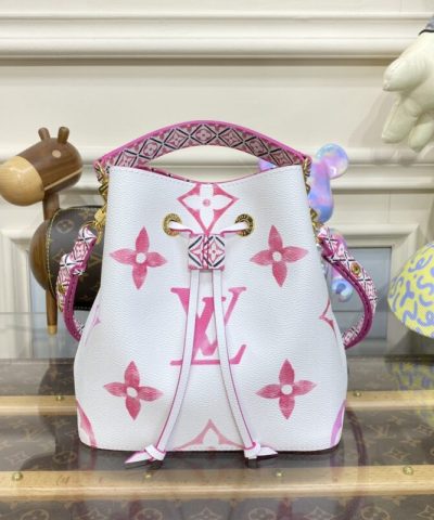 Replica Louis Vuitton Neonoe Bb White Pink - 1:1 premium replica handbag