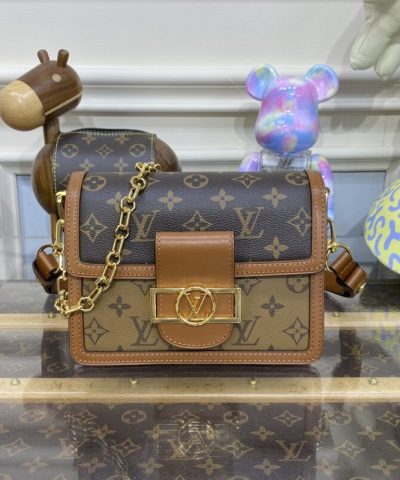 Replica Louis Vuitton Dauphine Mini Brown - high-quality designer bag dupe