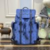 Replica Louis Vuitton Christopher Backpack Blue 2 - 1:1 premium replica handbag