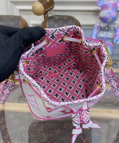 Replica Louis Vuitton Nano Noe White Pink