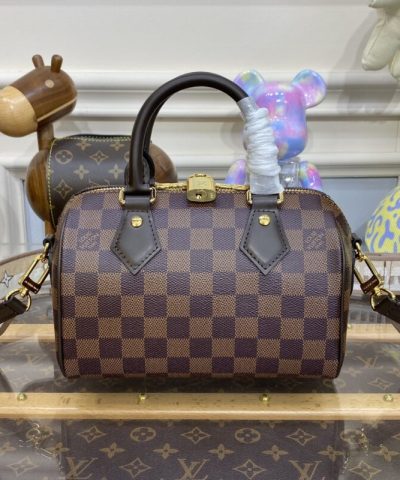 Replica Louis Vuitton Speedy Bandouliere 20 Brown Grid