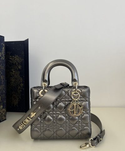 Replica Lady Dior Platinum Metallic Abc - designer handbag clone