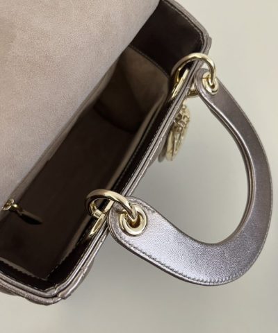 Replica Lady Dior Golden Metallic Abc - designer handbag clone