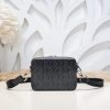 Replica Dior Zipped Pouch Diamond Black