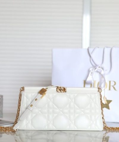 Replica Dior Miss Caro Noire Clutch White - top-grade luxury bag dupe