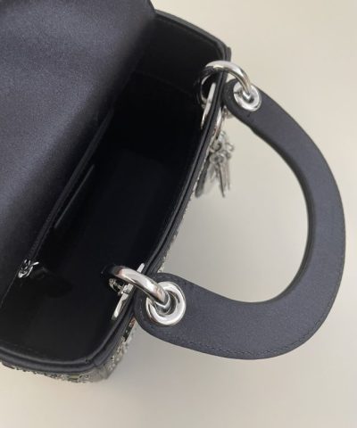 Replica Lady Dior Mini Satin Black - top-grade luxury bag dupe