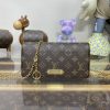 Replica Louis Vuitton Wallet On Chain Lily Brown - high-end replica designer purse