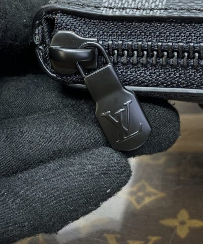 Replica Louis Vuitton Takeoff Pouch Black Grid - premium superclone handbag