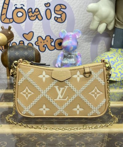 Replica Louis Vuitton Easy Pouch Apricot - 1:1 premium replica handbag