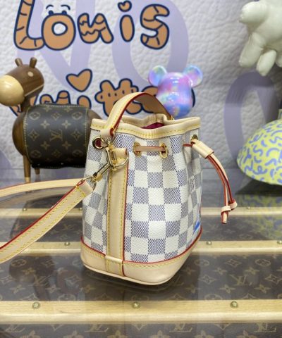 Replica Louis Vuitton Nano Noe White Grid - high-quality designer bag dupe