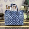 Replica LV Onthego Blue Denim