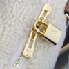 Replica Louis Vuitton Speedy Bandouliere 25 White Wool