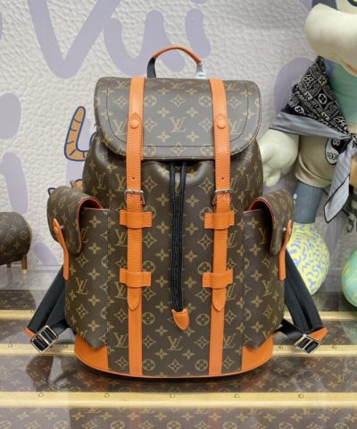 Replica Louis Vuitton Christopher Backpack Orange - affordable luxury replica bag
