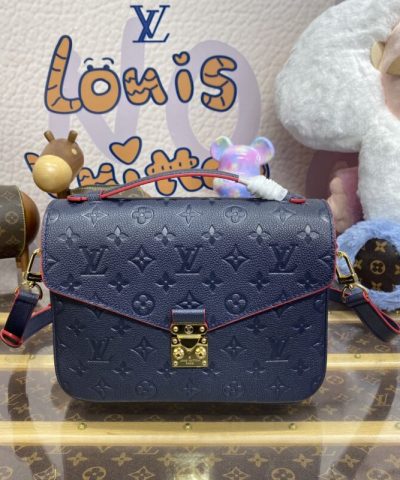 Replica Louis Vuitton Pochette Metis Dark Blue - designer handbag clone