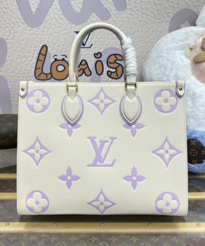 Replica LV Onthego White Purple