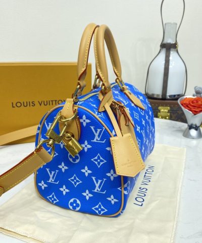 Replica Louis Vuitton Speedy P9 Bandouliere 25 Blue - top-grade luxury bag dupe