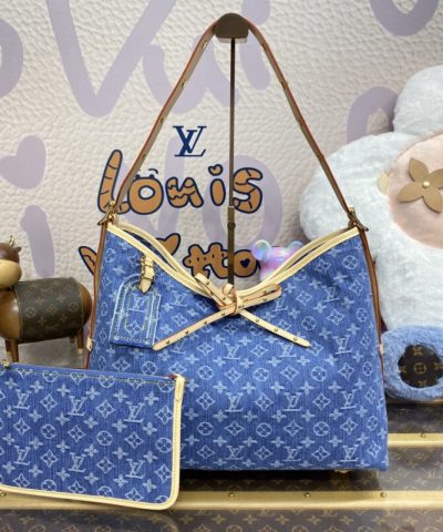 Replica Louis Vuitton Carry All MM Denim - premium superclone handbag