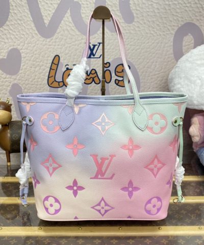 Replica Louis Vuitton Neverfull MM Purple - high-end replica designer purse