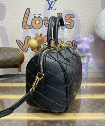 Replica Louis Vuitton Speedy Bandouliere 25 Full Black - premium superclone handbag