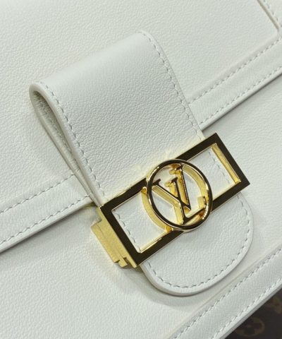 Replica Louis Vuitton Dauphine MM White - premium superclone handbag