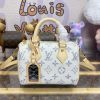 Replica Louis Vuitton Speedy Bandouliere 20 White Grey