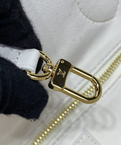 Replica Louis Vuitton Neverfull MM White Orange