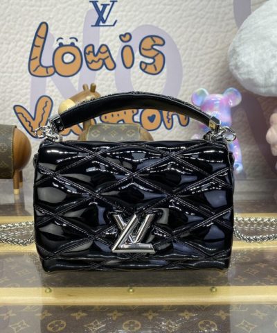 Replica Louis Vuitton Go – 14 Black Patent - high-quality designer bag dupe