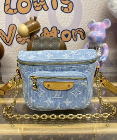 Replica Louis Vuitton Bumbag Mini Denim - elite factory replica handbag