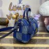Replica Louis Vuitton Speedy Bandouliere 25 Blue Grid - high-end replica designer purse
