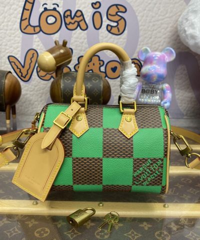 Replica Louis Vuitton Speedy 18 Green Grid