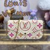 Replica Louis Vuitton Félicie Pochette White Orange Flowers - premium superclone handbag