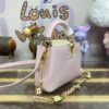 Replica Loius Vuitton Capucines Pink Beige