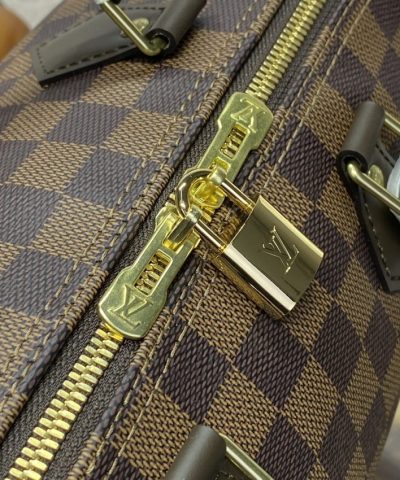 Replica Louis Vuitton Speedy 18 Brown Grid - elite factory replica handbag