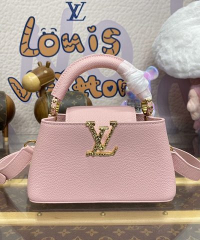 Replica Loius Vuitton Capucines East West Pink - elite factory replica handbag