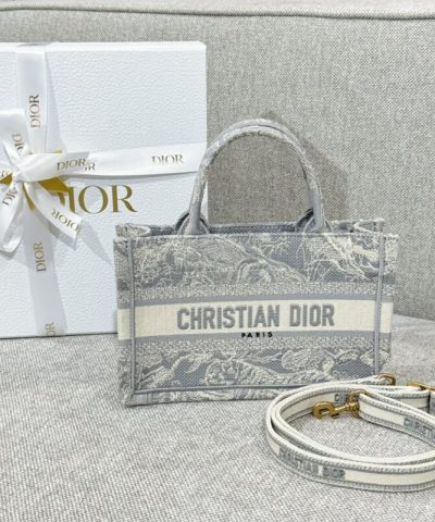 Replica Dior Tote Book Mini Grey Tiger - 1:1 premium replica handbag