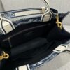Replica Dior Tote Book Blue Tiger Leather