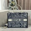 Replica Dior Tote Book Blue Tiger Leather