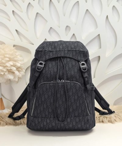 Replica Dior 8 Backpack With Flap Black - elite factory replica handbag
